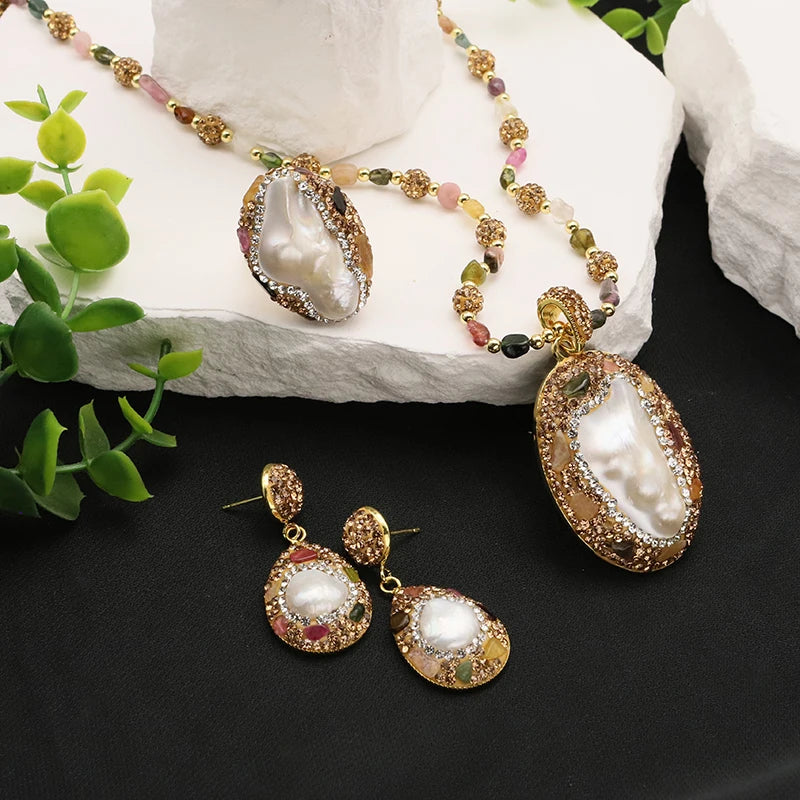GLSEEVO 18K Gold Plated Natural Freshwater Pearl Jewellery Sets — Luxury Bridal & Wedding Collection