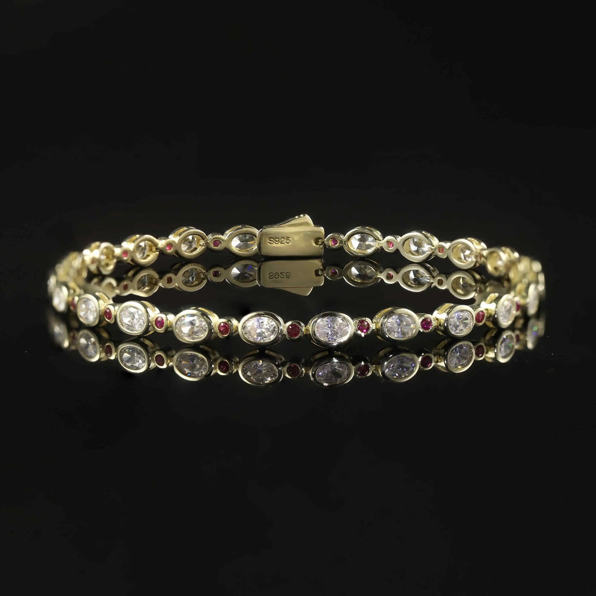 ArtistA Abiding OEM ODM Unique Design Fancy Multi-shape Cut Tennis Bracelet 925 Silver Solid Gold Custom Stone Tennis Bracelet