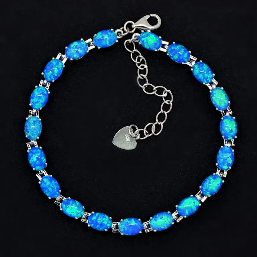 Hawaiian Inspired Geometric Gold-Plated Brass Beaded Opal Christian Trendy Colored Gem Women's Statement Bracelet Bulk Supply