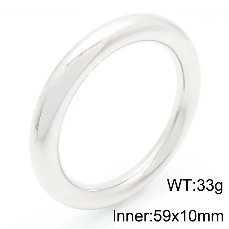 Kalen Personalized Exaggerated Stainless Steel Bracelet 13mm Bangles Girl Shiny Wedding Party Jewelry