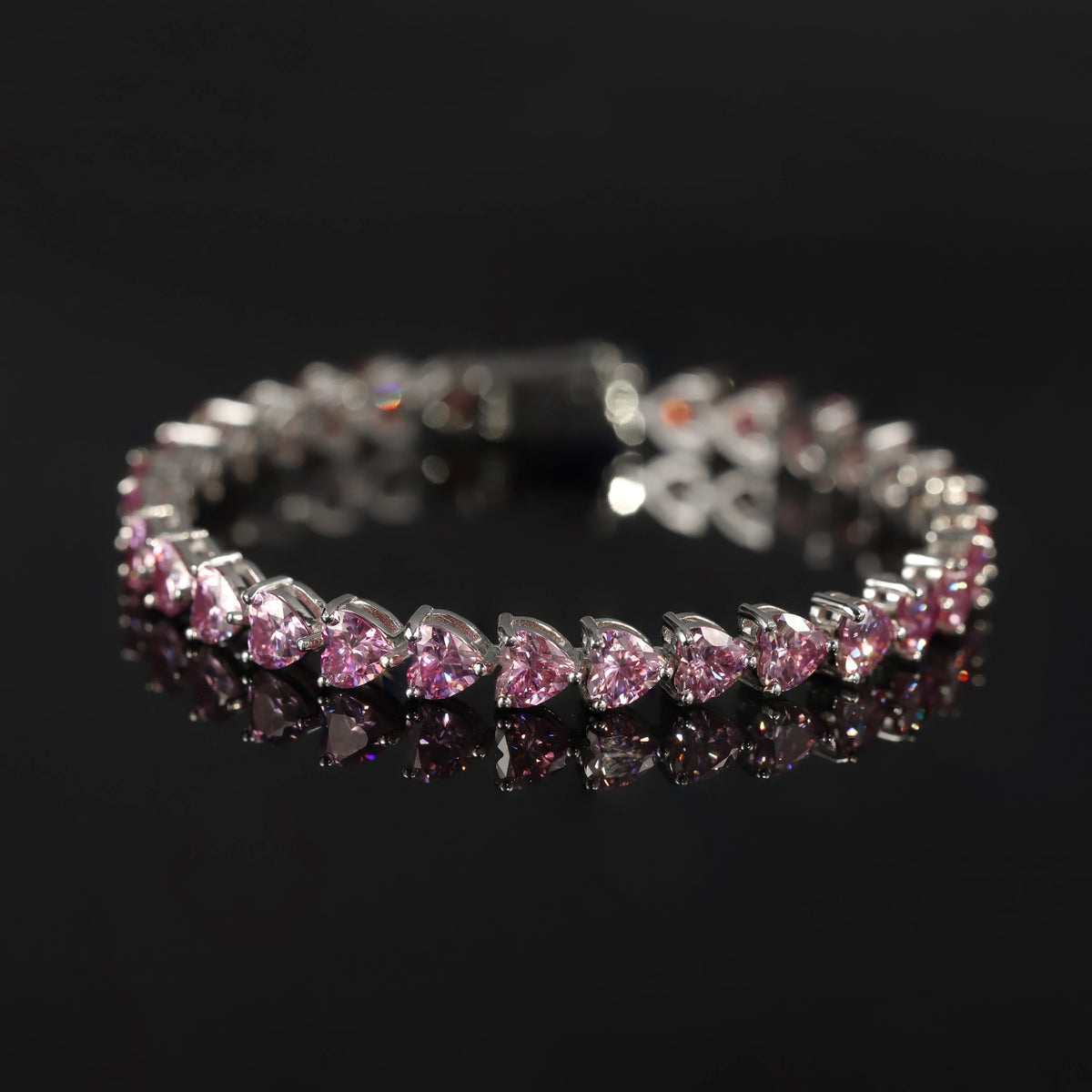 Gemfiori Abiding OEM ODM Unique Design Fancy Multi-shape Cut Tennis Bracelet 925 Silver Solid Gold Custom Stone Tennis Bracelet