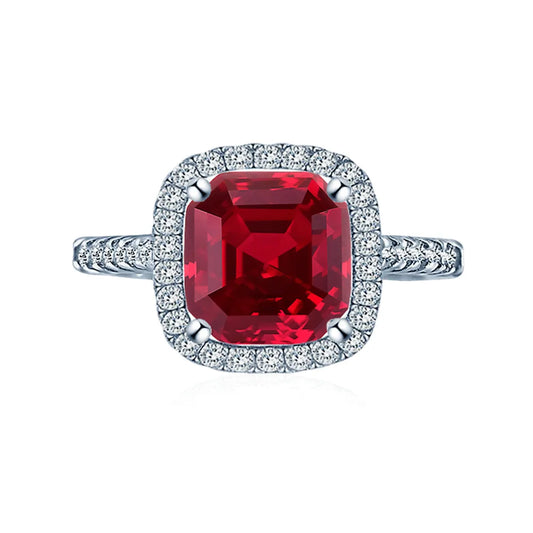 MuShan Jewelry Factory 2026 New Grape Purple High Carbon Diamond S925 Silver Ring Fashion Foreign Trade  Jewelry Wholesale