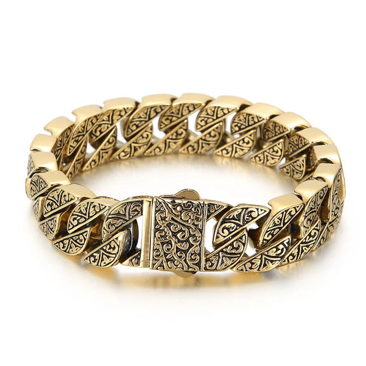 KALEN Medieval Style Jewelry Fashion Bracelets Stainless Steel Gothic Links Bracelet for Men