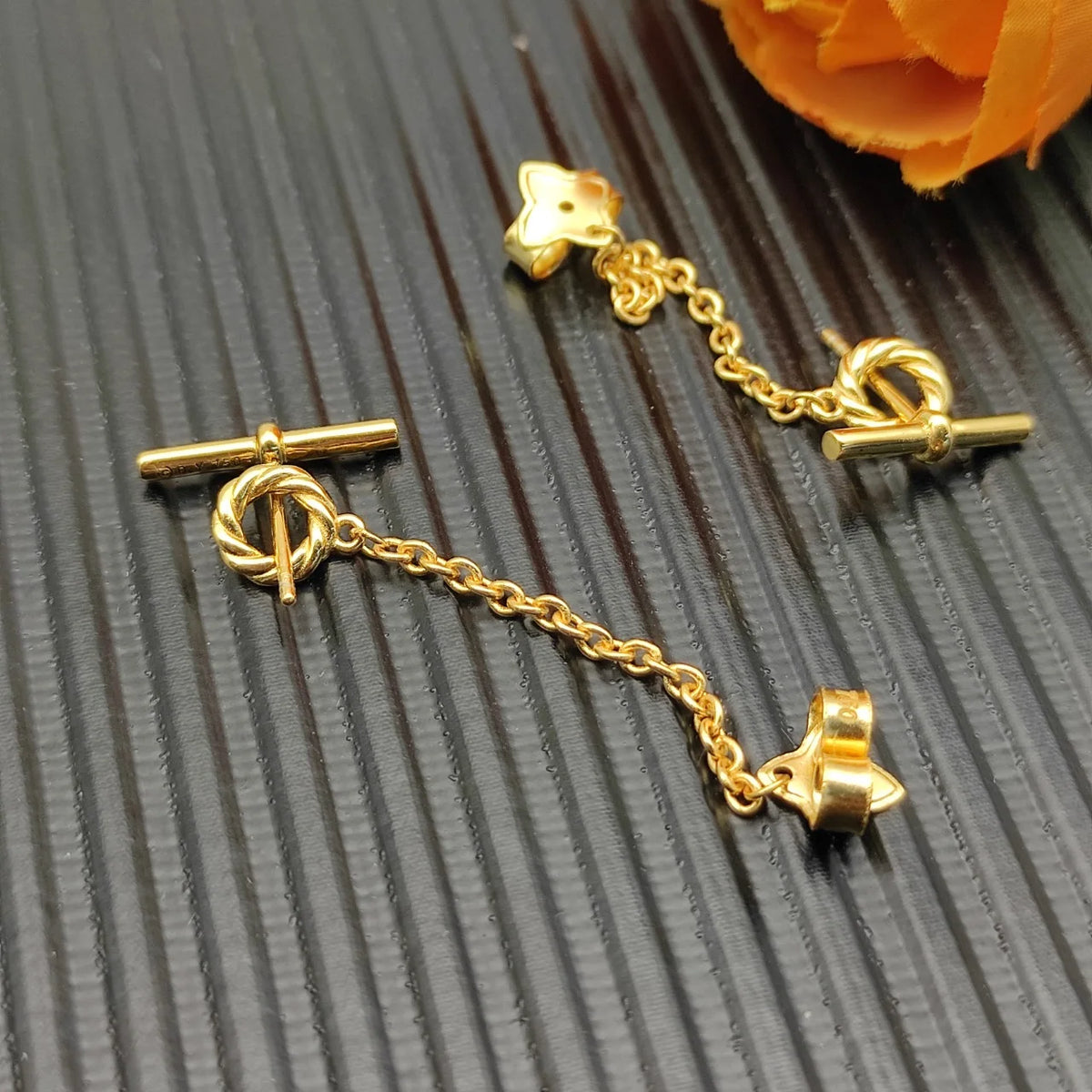 FASHIONISTA DY High-Quality Silver-Plated 38.2mm Diamond Earrings. Gold-Plated Earrings. Jewelry.