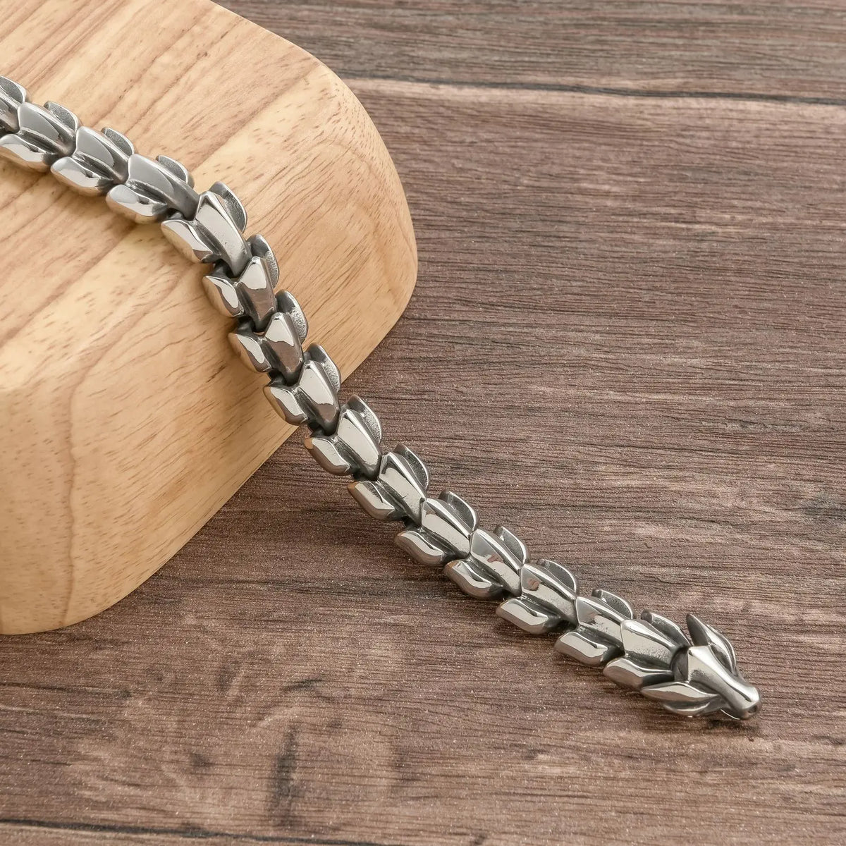 REBEL VIKING Dragon Keel Chain Bracelet – 316L Stainless Steel