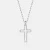 REDheart Fine Jewelry Cross Necklace Women Irish Celtic Claddagh Rose Silver 925 Gold Plated Hollow Cross Necklace for Women
