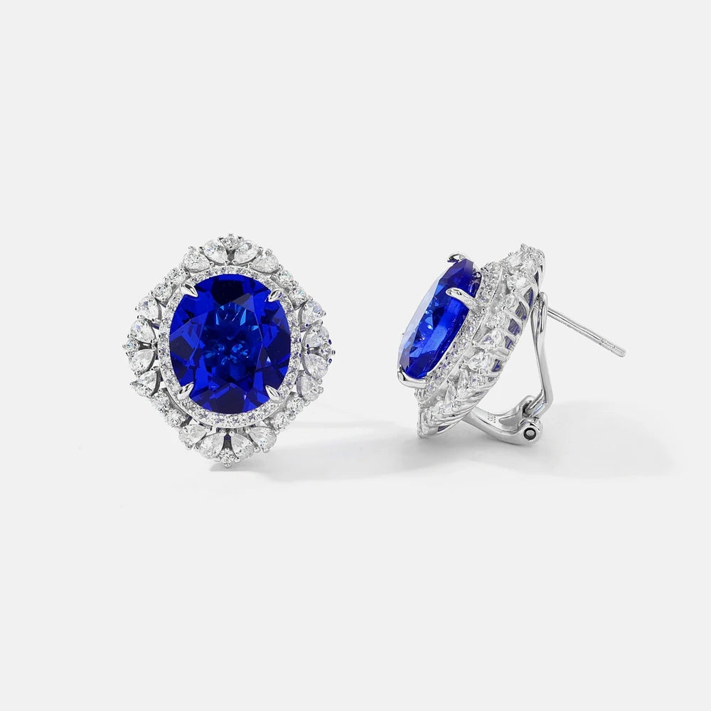 MUSHAN Jewelry Factory S925 Sterling Silver Stud Earrings Light Luxury and HighEnd Electroplated Gold HighCarbon Diamond Jewelry