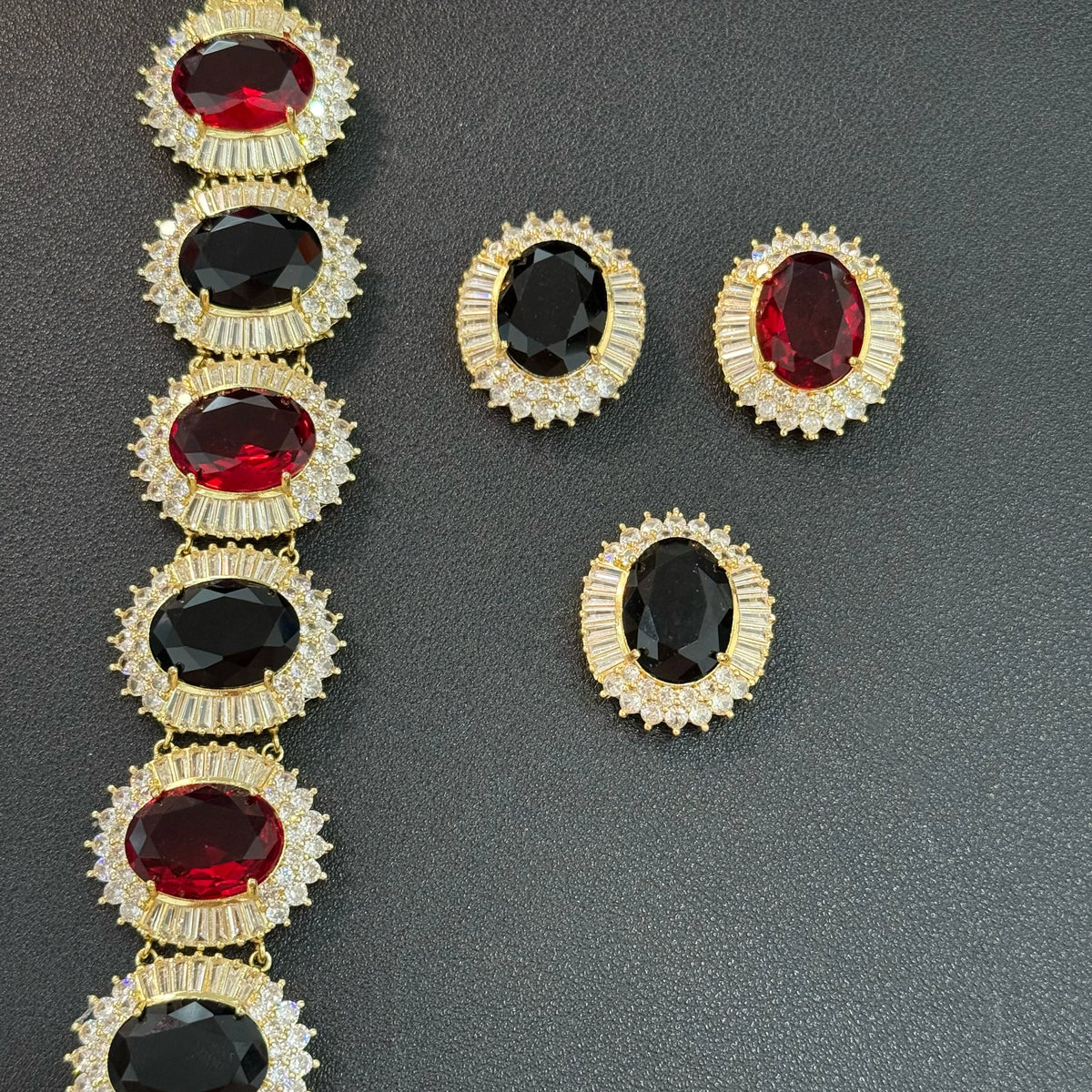 XOTICA TIANSHE Foreign Trade Wedding Set Earrings, Bracelets, Necklaces Brass Zircon Crystal
