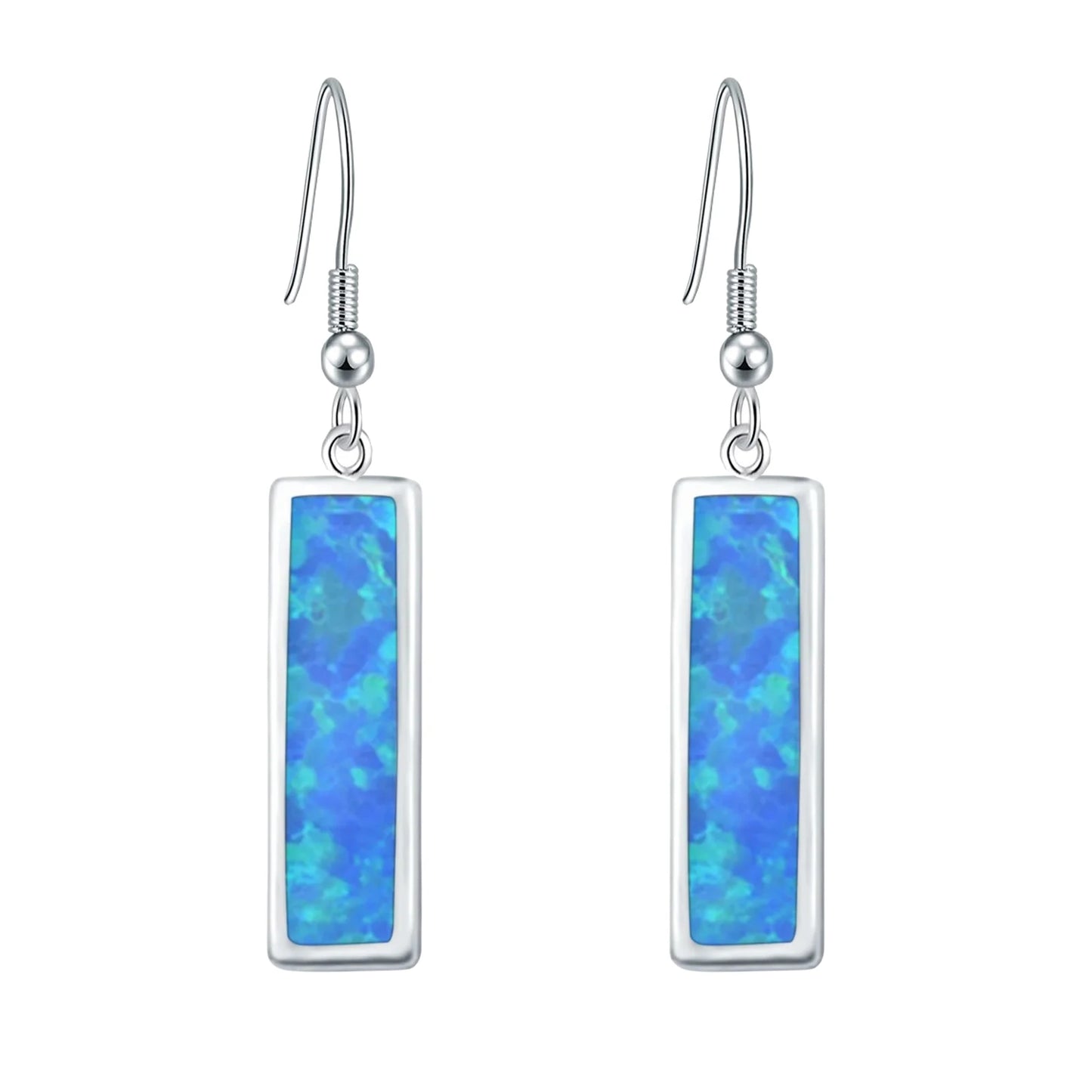 TikTok Viral Brass Geometric Ocean Opal Christian Earrings Exclusive for Beach Girls