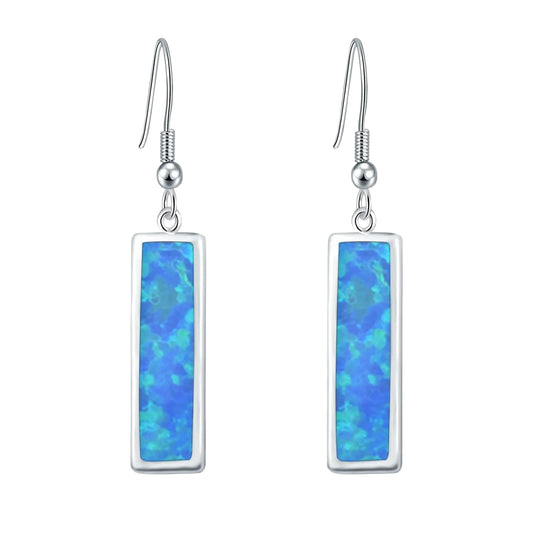 TikTok Viral Brass Geometric Ocean Opal Christian Earrings Exclusive for Beach Girls