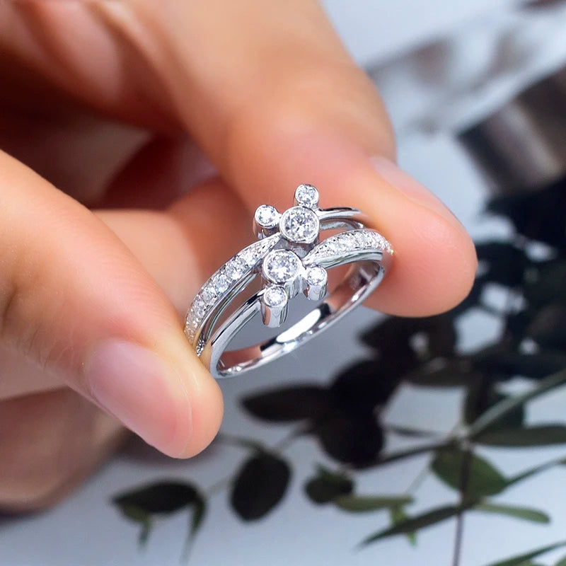 Gemfiori MSR-1514 Custom Ring Jewelry IGI Certification D VVS2 Engagement Ring 18k Rose Gold Round Cut Luxury Lab Grown Diamond Ring