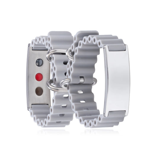Silicone Magnetic Healing Far Infrared Stainless Steel Bangle for Pain Relief Quantum Entanglement Energy Bracelet