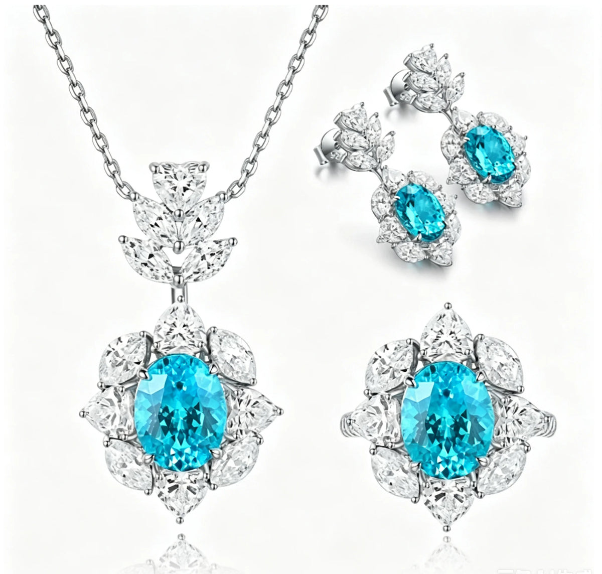 S&S 925 Silver Paraiba Tourmaline Natural Stone Jewellery – Collection