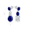Gemfiori Anster High Quality S925 Lab Grown Sapphire Earring Stud Dainty Gemstone Stud Earrings for Women Daily Wear Gift
