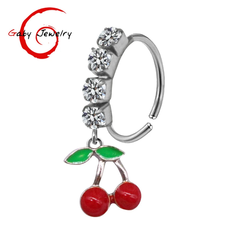 S&S Stainless Steel Dangle Hoop Nose Ring Collection | 66 Designs