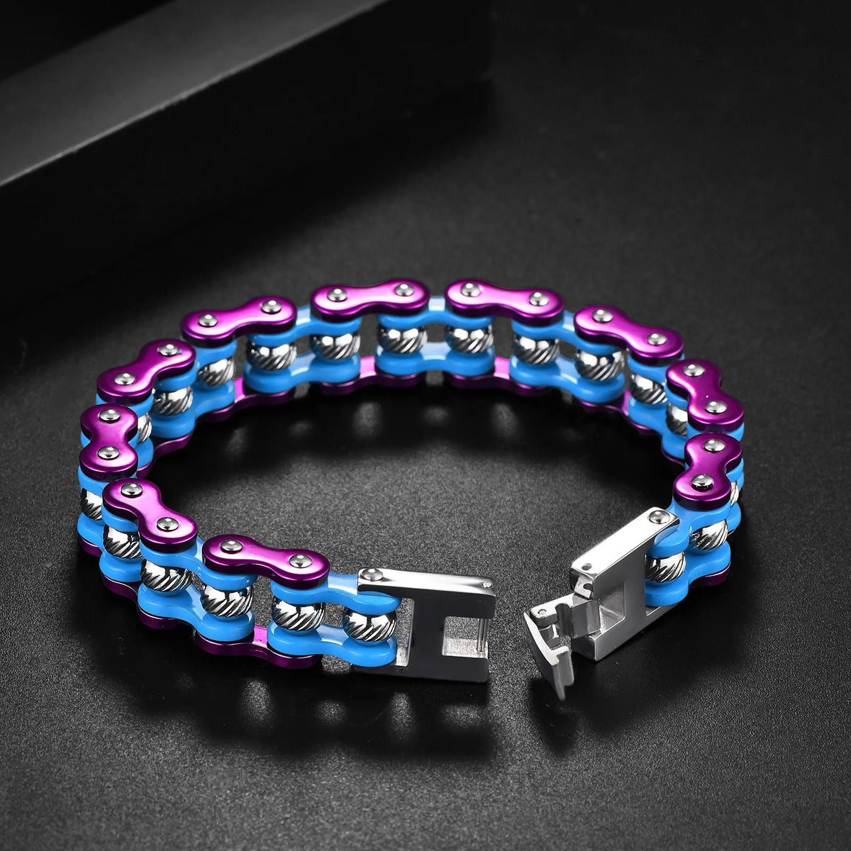 Trendy Bicycle Chain Bracelet Punk Rock Motorcycle Style Stainless Steel Men Bracelet Jewelry