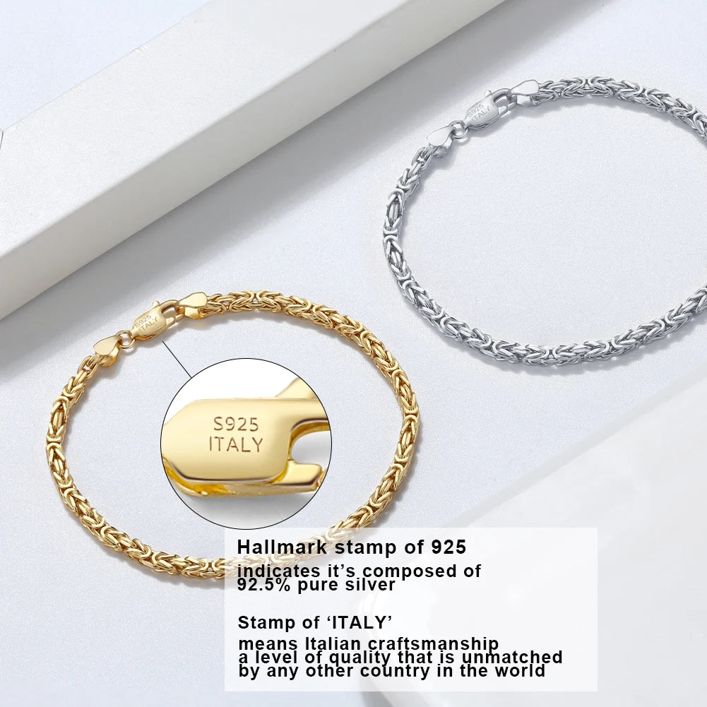 SB RINNTIN Fashion Jewelry Wholesale Men Cuban Link Chain Bracelet Custom Pulsera Hip Hop 925 Sterling Silver Chain Bracelet