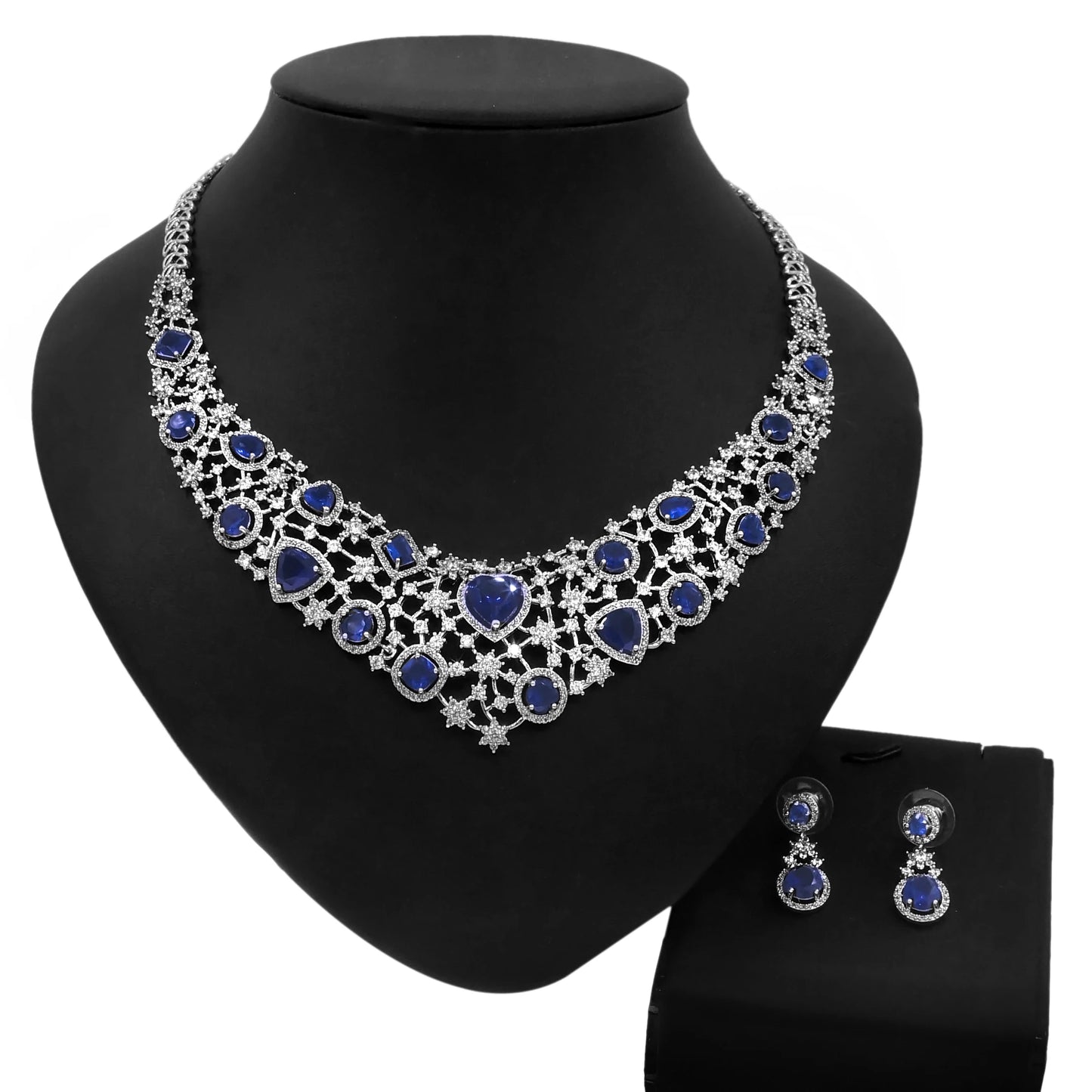 Zhuerrui Fashion Lady Necklace American Diamond Jewelry Set Artifical American Diamond Bridal Wedding Jewelry Sets HG2103120