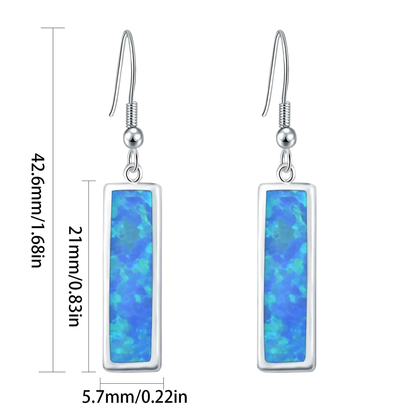 TikTok Viral Brass Geometric Ocean Opal Christian Earrings Exclusive for Beach Girls