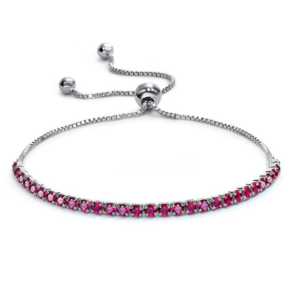 925 Silver Full Diamond Adjustable Bracelet | Couple Style