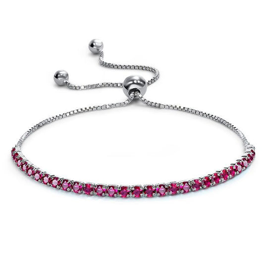 925 Silver Full Diamond Adjustable Bracelet | Couple Style