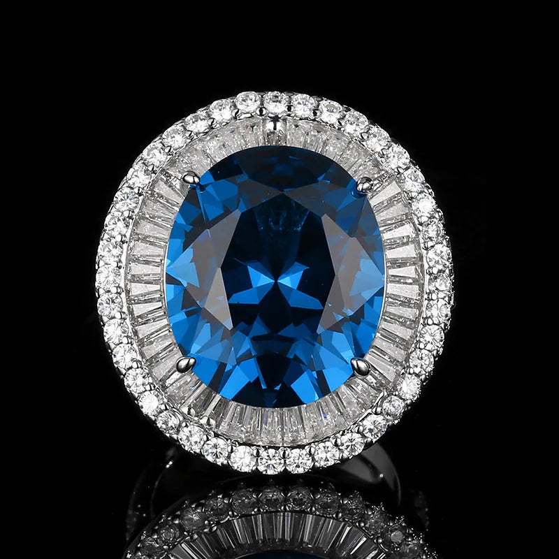 REDheart Copper Inlaid Zircon Plated Gold Open Ring Simulation Flower Shape Women's Trendy Wedding Engagement Fashion Pendant Set
