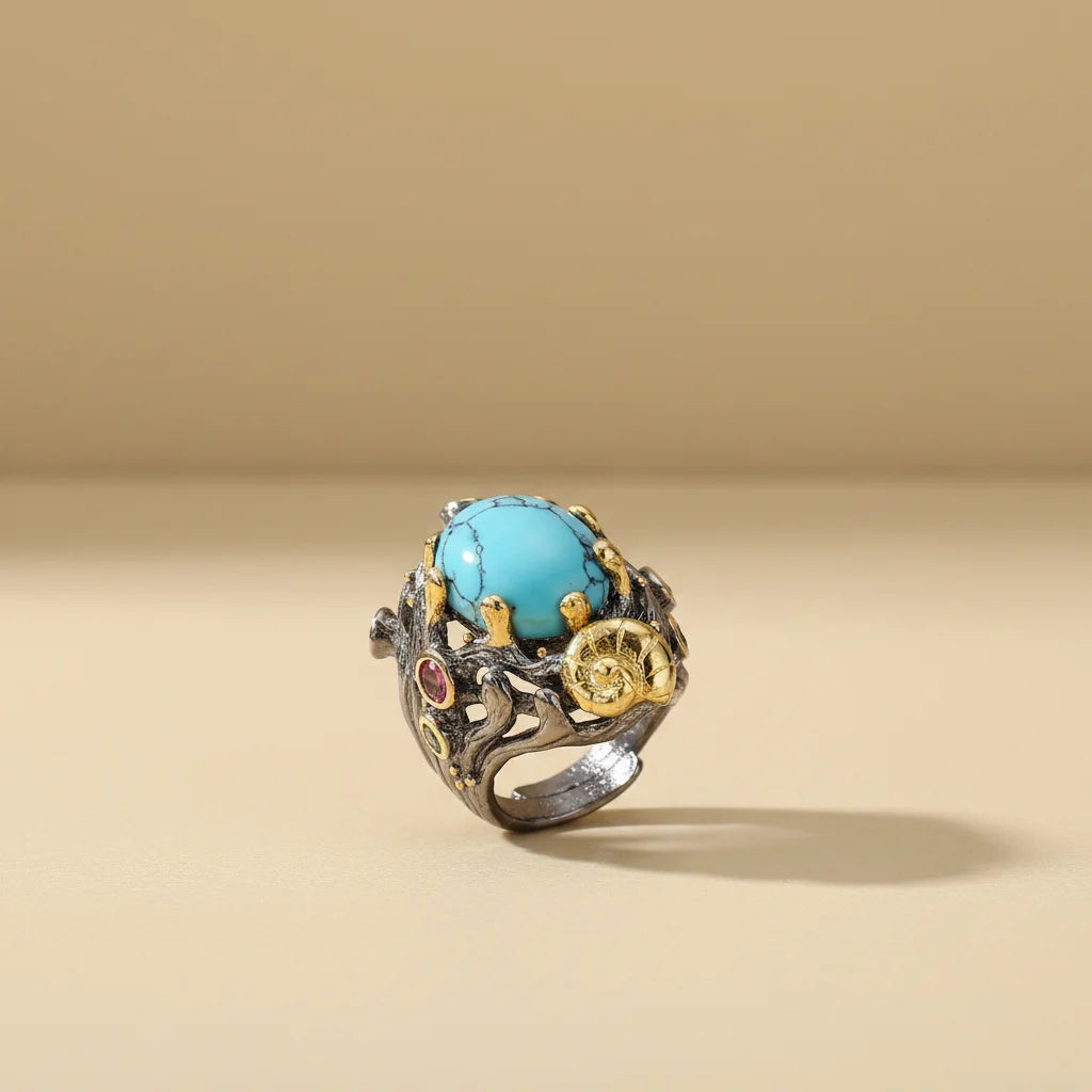 Thailand 925 Sterling Silver Adjustable Gold Plated Designs Ring