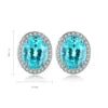 Gemfiori Anster High Quality Lab-Grown Paraiba S925 Silver Trendy Drop Earrings for Woman Wedding & Party