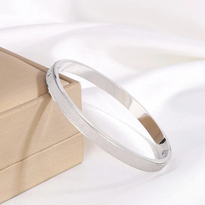 REBEL Stainless Inoxydable Stainless Steel 18K Gold Plated Roman Women Fashion Jewelry Bracelets Bangles