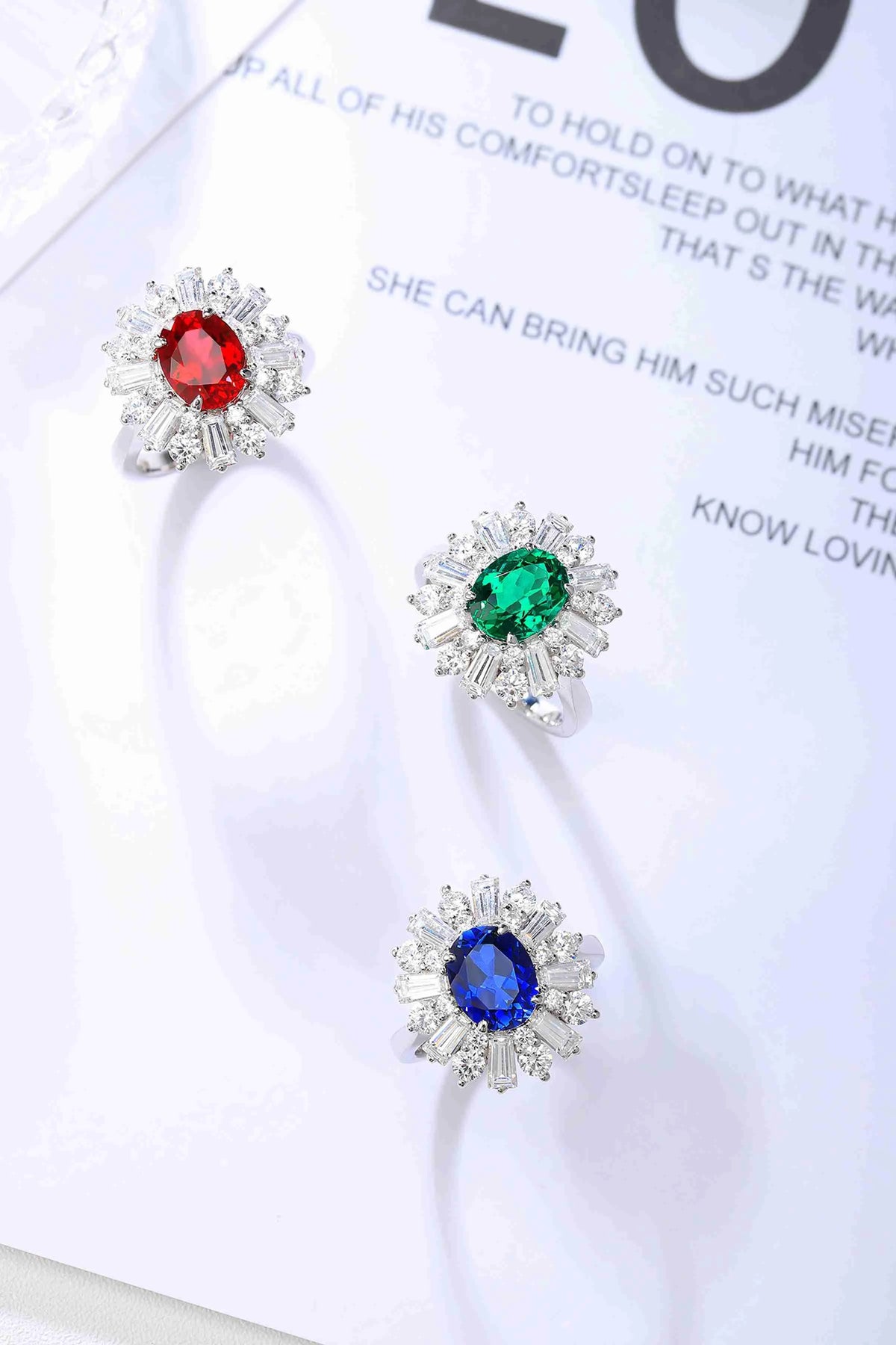 Gemfiori HOT~selling S925 Silver Cultivated Ruby Ring Main Stone :3.7CT Total Weight:5g