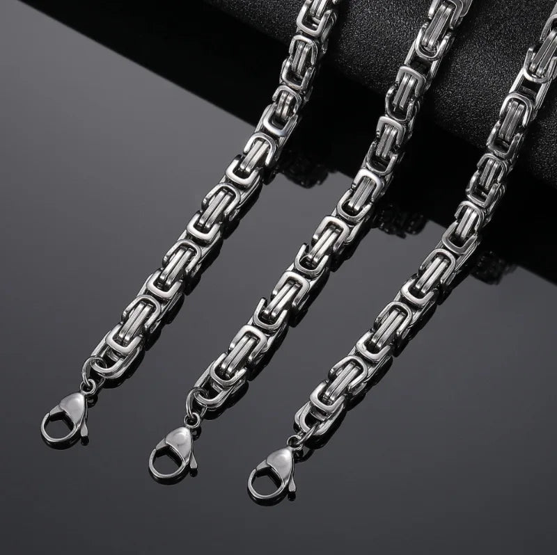 NEWLiFE VIKING Zircon Chain Necklace in Stainless Steel for Men | Designer Jewellery for women & MEN