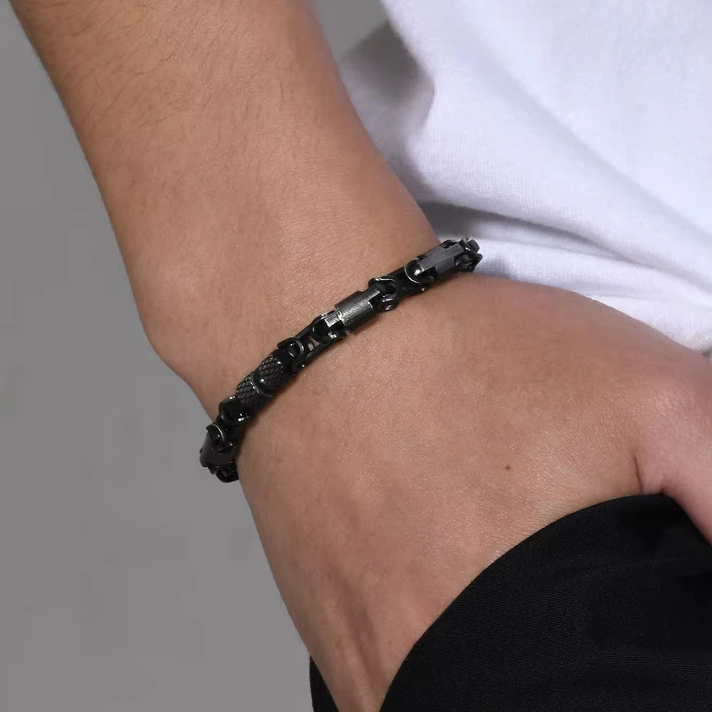REBEL Vintage Byzantine Stainless Steel Bracelet