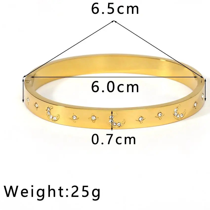 Versatile Hand Round Zircon Fine Snake Chain Bracelets New Green Leaf Charm Gold Stainless Steel Indian Style Bangles ALN2511307