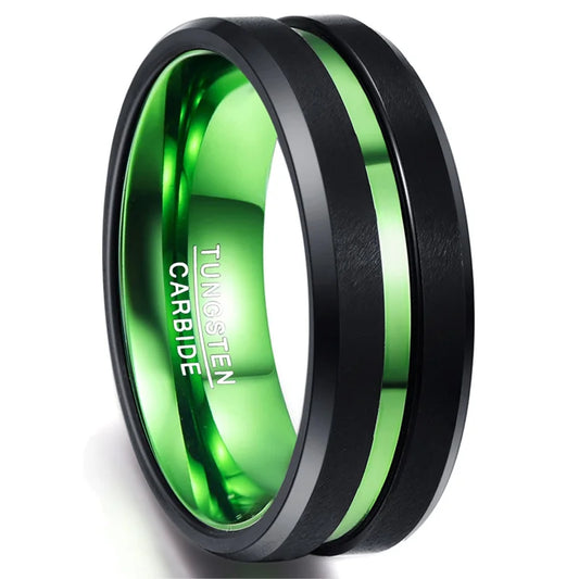 NEWLiFE REBEL Motive Arc 8mm Ring in Black Plated