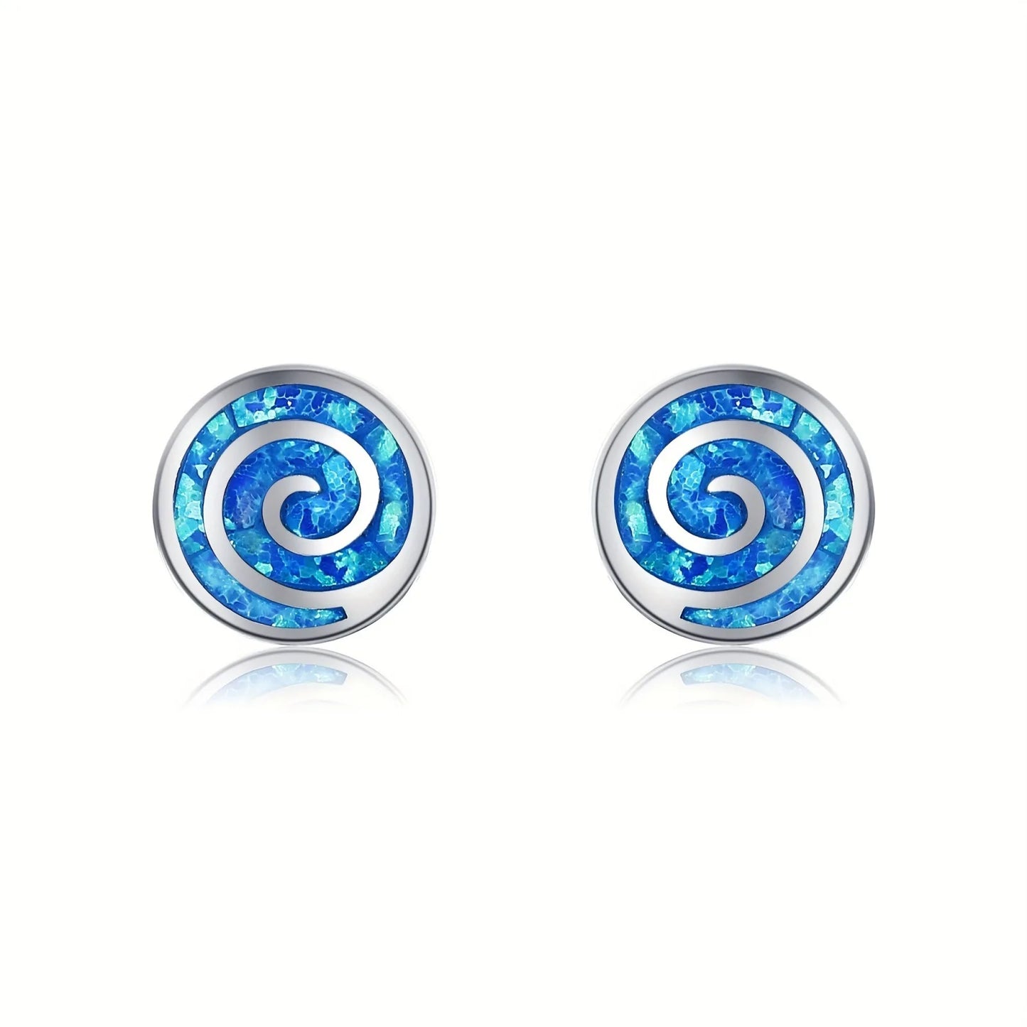 Ins Trendy Brass Geometric Opal Earrings | Minimalist Cute Gift Jewelry Best Seller Wholesale