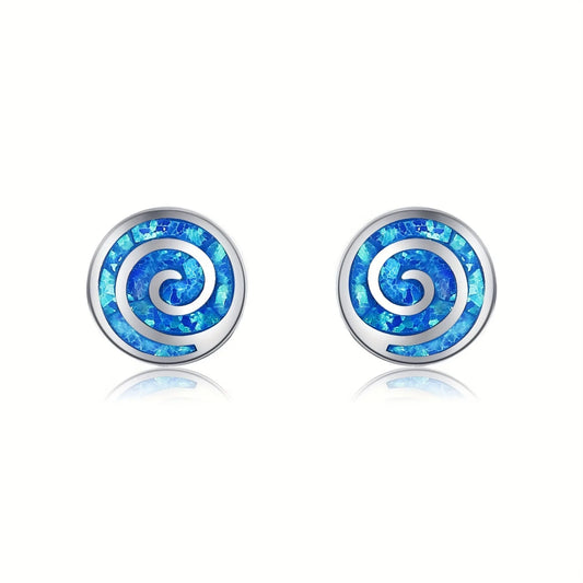 Ins Trendy Brass Geometric Opal Earrings | Minimalist Cute Gift Jewelry Best Seller Wholesale