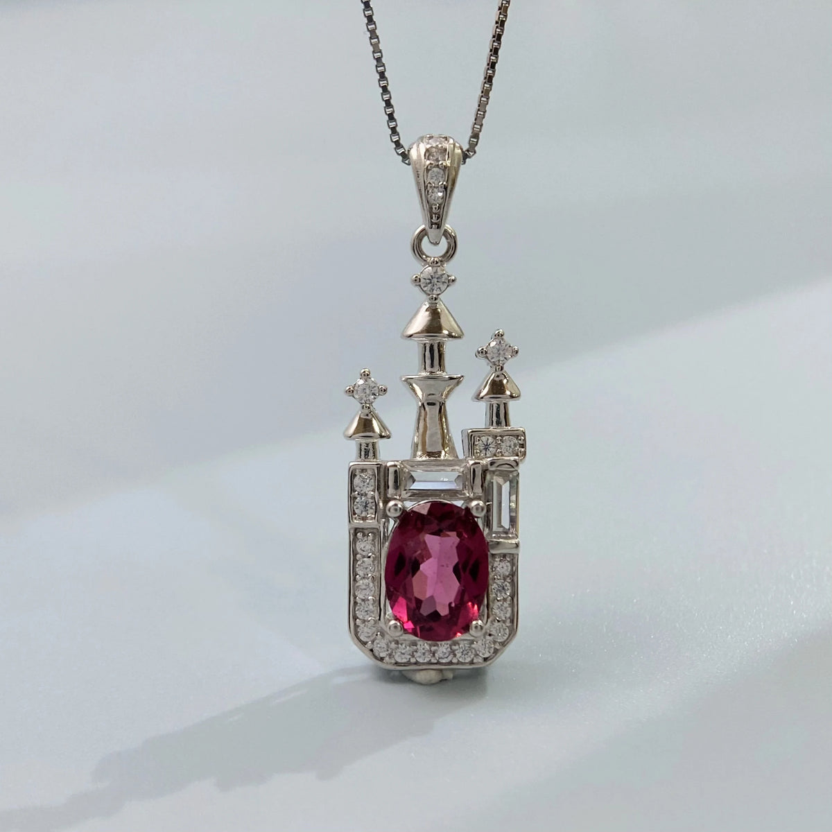Gioiellieri Natural Pyrope Garnet Pendant with S925 Sterling Silver for Women Elegant Red Gemstone Necklace Jewelry January Birthstone Gift