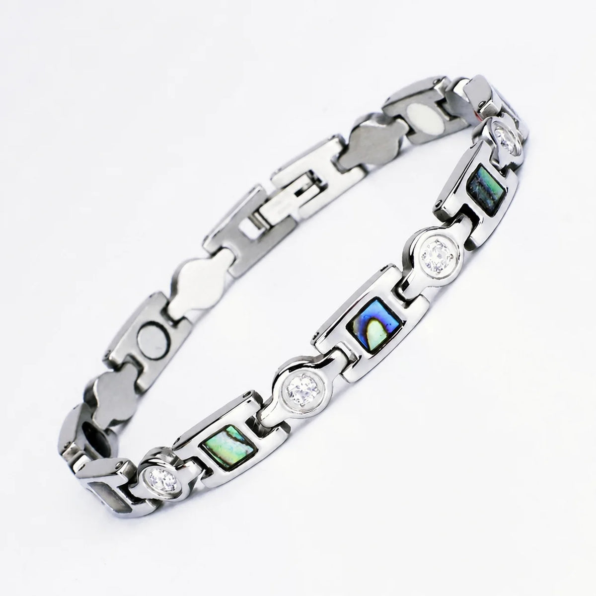 NewLife - Magnetic 18K Gold-Tone Geometric Link Bracelet