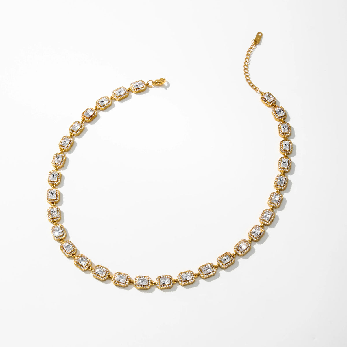 S&S 18K Gold Plated Geometric Zircon Jewellery Set | Necklace & Bracelet | S&S Collection