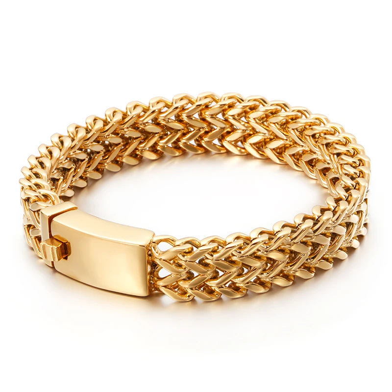 KALEN 18k Chain Luxury Bracelet Mens Charm Gold Plated Bracelets