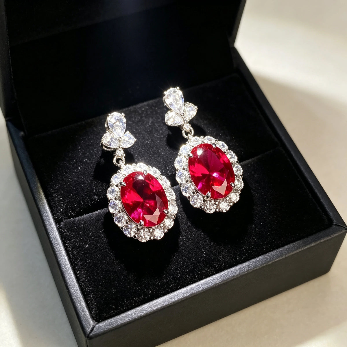 S&S 925 Silver Oval Cut Luxury Jewellery Set | Necklace, Ring & Earrings