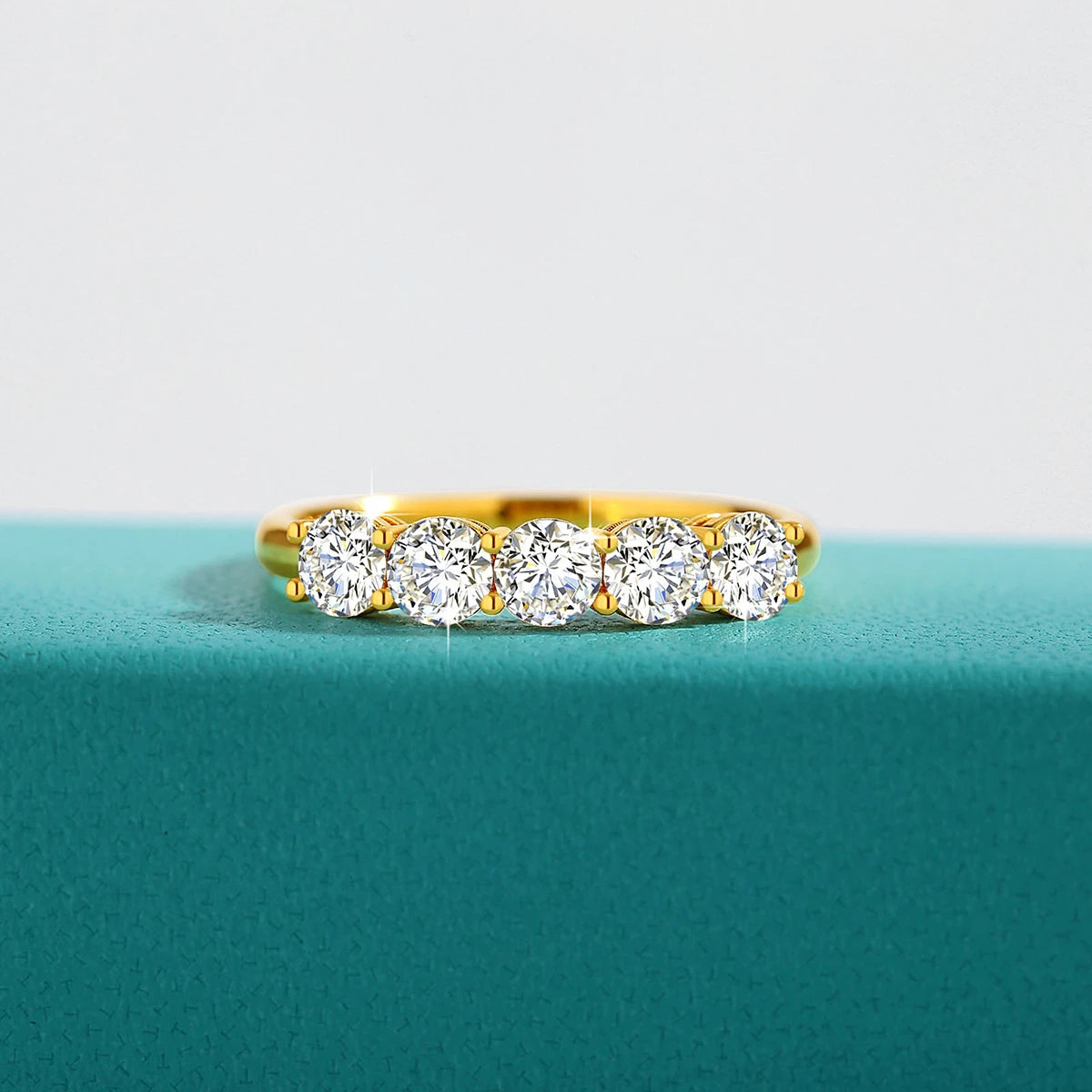 Gioiellieri High Quality Fashion Women Luxury Fine Jewelry 3MM*5 Moissanite Rings 14k Gold Engagement Wedding Ring Gift