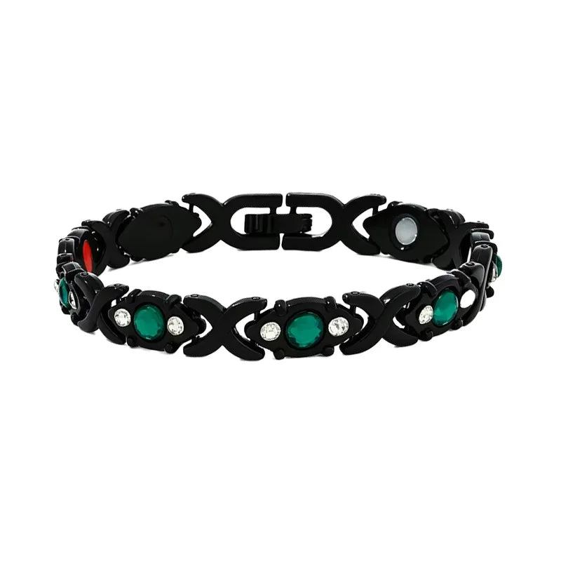 European and American fashion detachable energy magnet bracelet with diamond-encrusted and adjustable ladies bracelet