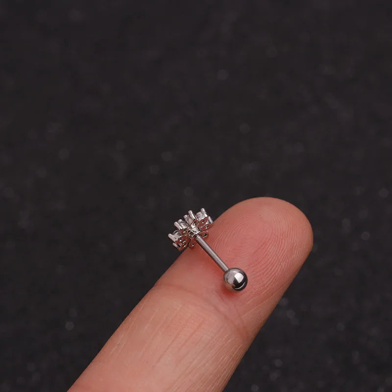 S&S Stainless Steel AAA Zircon Ear Bone Nail | Silver | 10 Designs