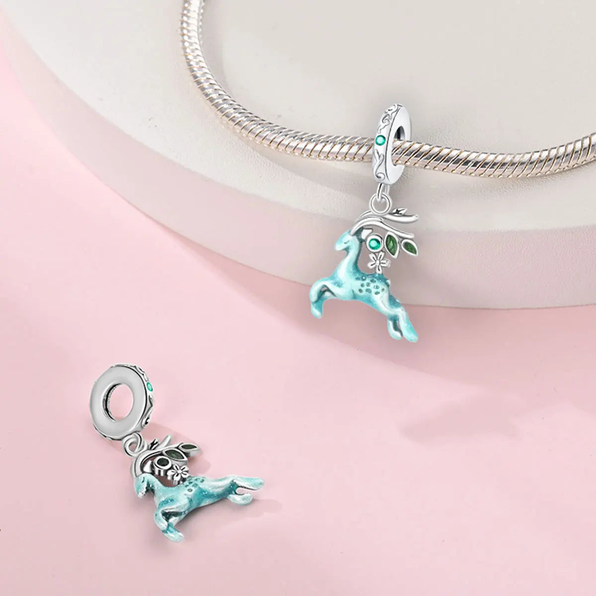 S&S Engraved Glow Pendant Charm | Silver Plated | S&S