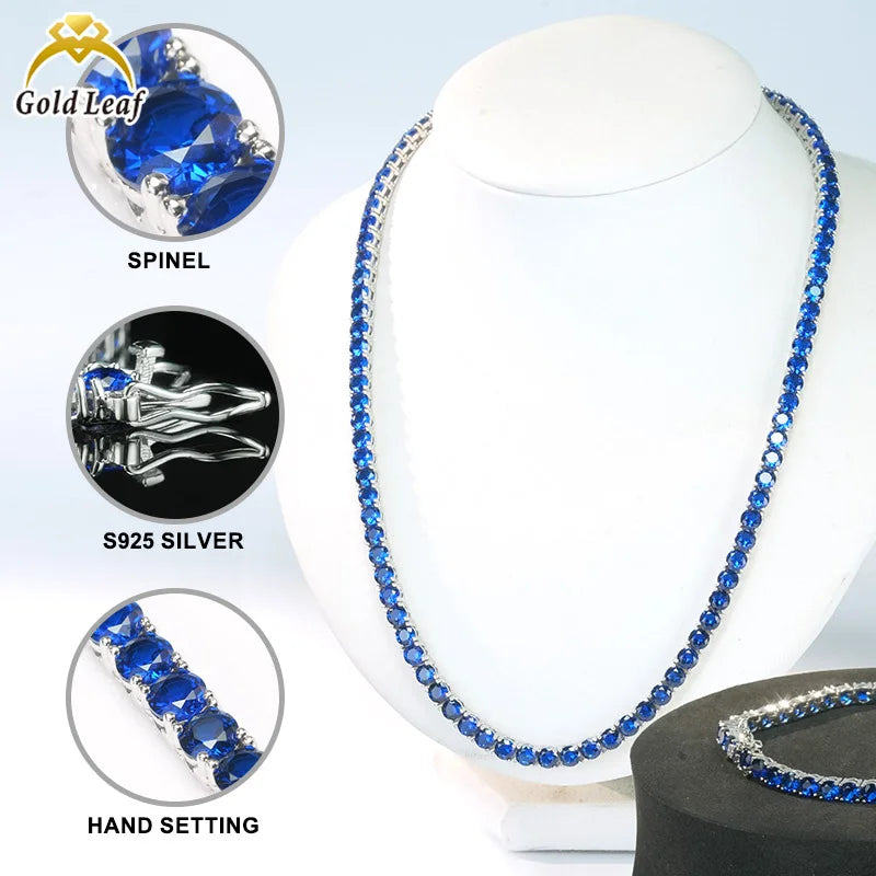 REDheart S&S Hot Sale Trendy Wedding Red Blue Green Four Claws Tennis Bracelet & Necklace Set 925 Sterling Silver White Gold Plated