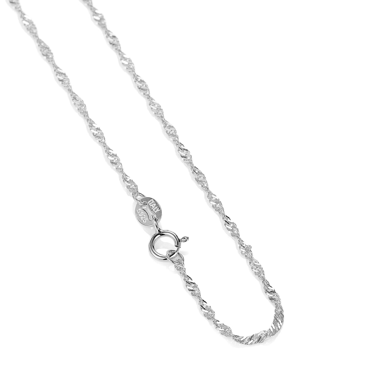REDheart Custom 925 Sterling Silver Thin Chain Italy Link Adjustable Box Cross Singapore Gold Plated Necklace Fine Jewelry