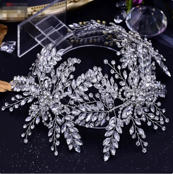 Stylish Bridal Crown Princess Tiara Hair Accessories Headband for Bridal Headwear Wedding Tiara