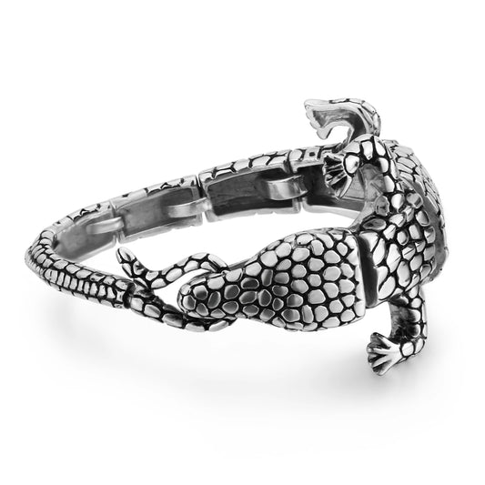KALEN Personality Fashion Crocodile Stainless Steel Bracelet Men