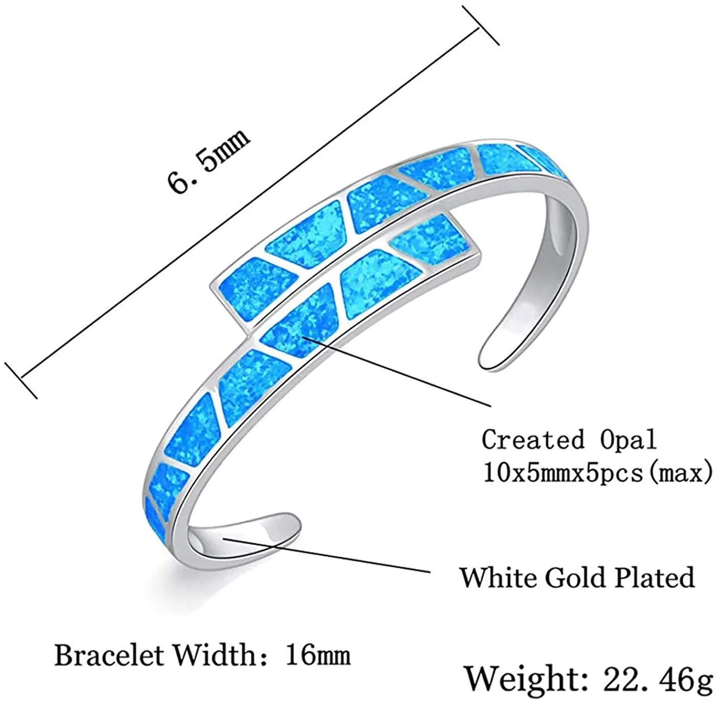 Hawaii Style Multi Layer Wave Opal Bracelet Boho Chic Gemstone Bangle for Women Wholesale Fashion Jewelry